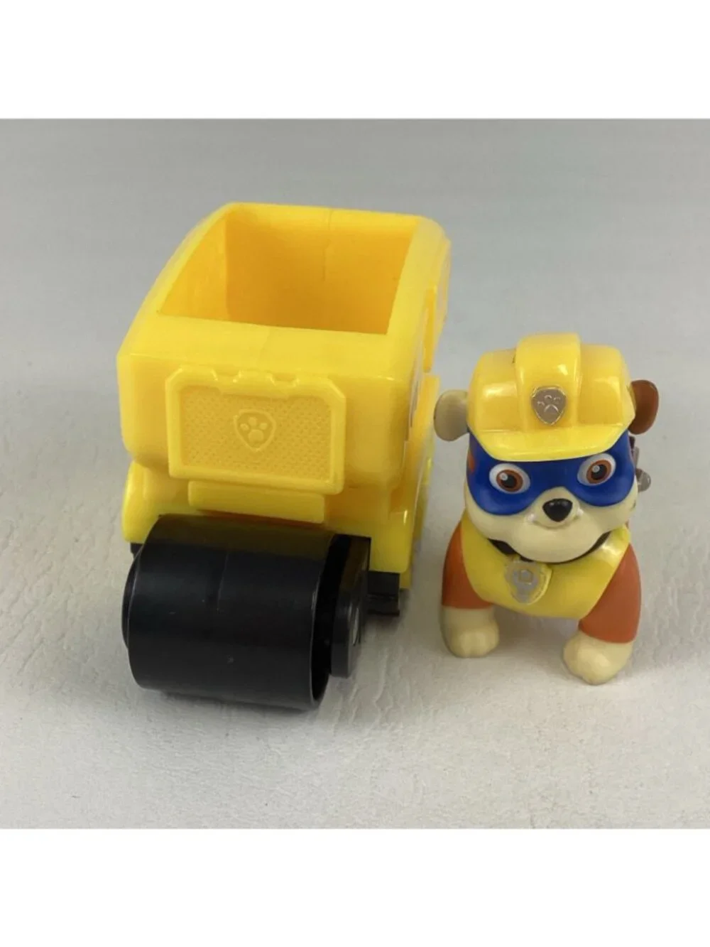 Paw Patrol Super Pups Rubble Action Figure Mini Steam Roller Vehicle Bundle Lot